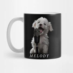 Melody a Singing Puppy Dark Mug